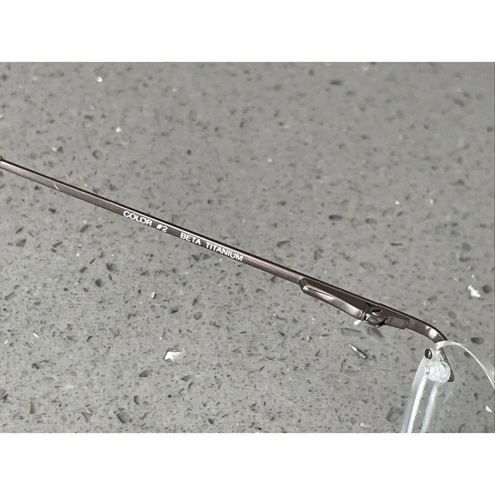 Silver Dollar Optical Eyeglasses Frames ONLY Rimless 135 Flex Hinge BT 2152 Beta